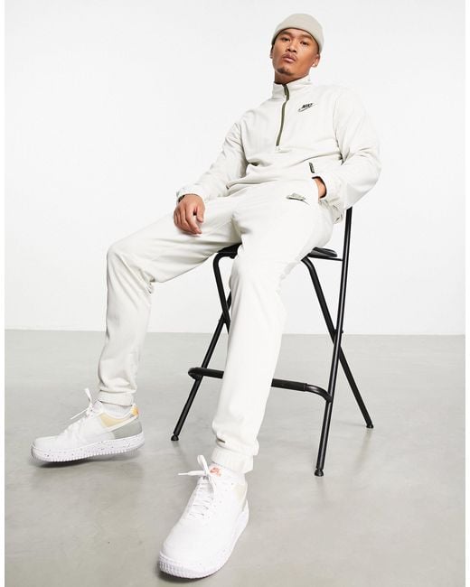Nike – trainingsanzug aus strick in White für Herren