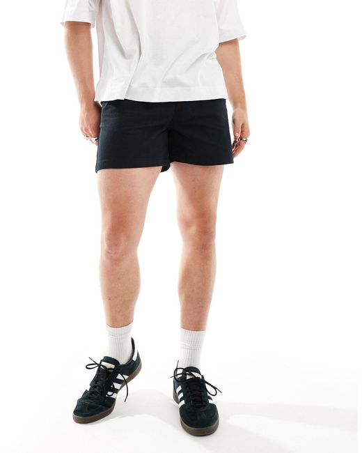 ASOS White Pleated Mid Length Chino Short for men