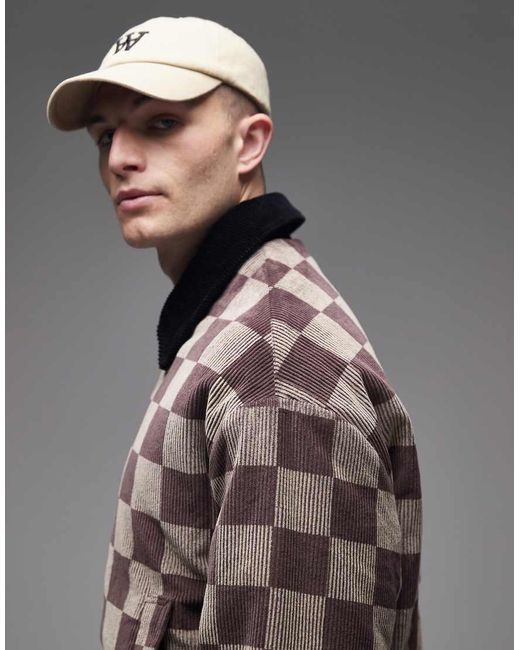 Prohibited Gray Checked Bomber Jacket for men