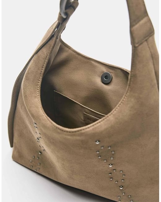 Cabas clouté Pull&Bear en coloris Natural