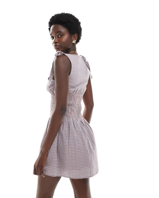 Cotton On Purple Cotton On Lola Tie Shoulder Mini Dress