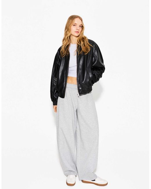Bershka White – oversize-jacke