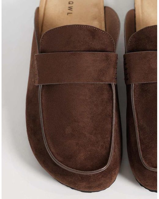 SEQWL Brown Soda Slip On Loafer Style Mules for men