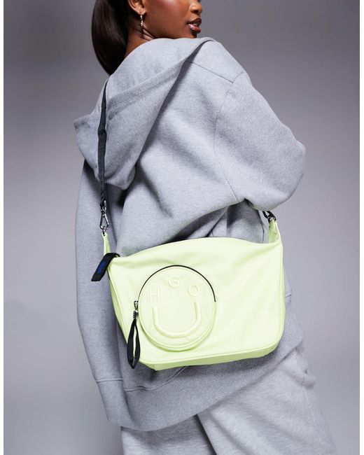HUGO Gray Crossbody Bag With Logo