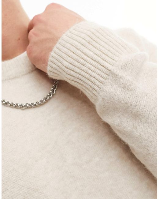 Homme - pull ras SELECTED pour homme en coloris Natural
