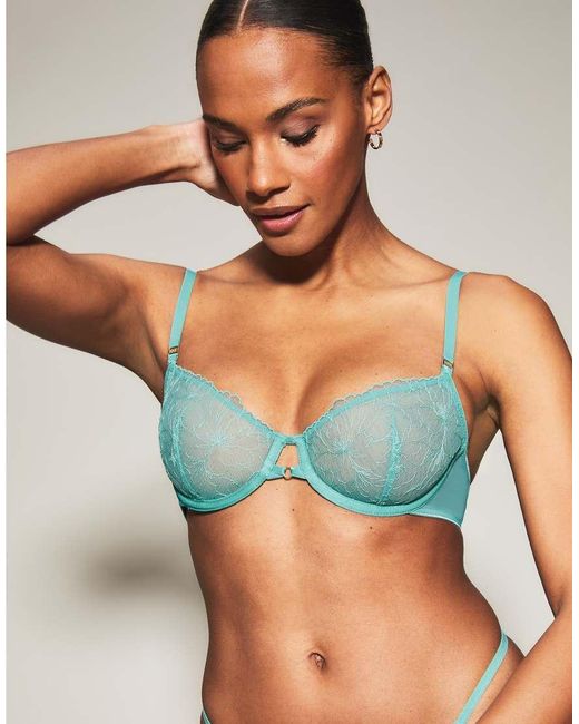 KBX Blue Knickerbox Darcie Non Padded Balcony Bra
