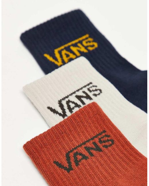 Pack De 3 Calcetines Deportivos De Tonos Neutros De Media Caña Clásicos De Vans de color White
