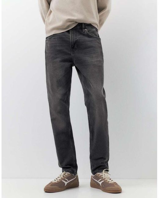Pull&Bear Gray Slim Fit Jeans for men