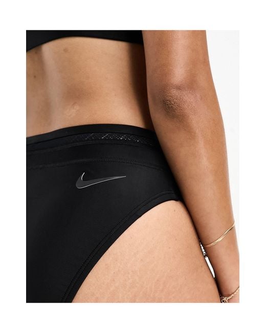 Nike Black Fusion High Waist Bikini Bottoms