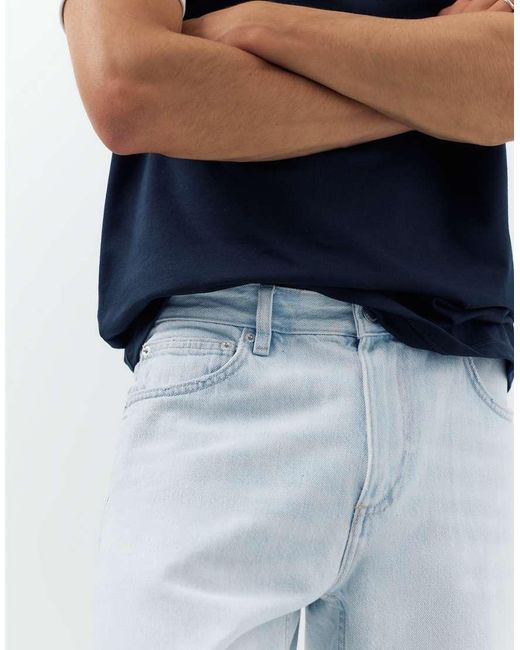 Pull&Bear Blue Straight-leg Jeans for men
