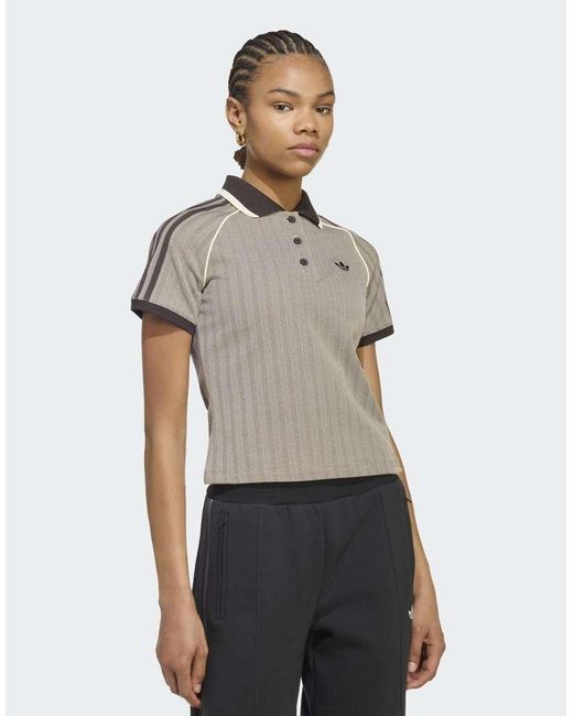 Adidas Originals Natural Tweed Polo Shirt