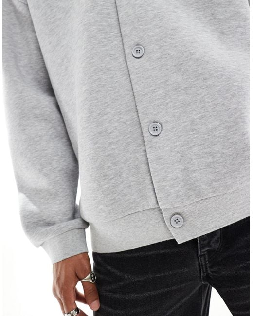 ASOS White Oversized Jersey Jacket for men