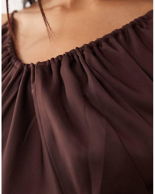 ASOS Natural Bias Cut Scoop Neck Low Back Satin Mini Dress