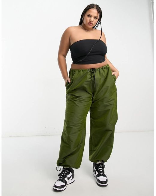 Collusion Black Plus Jersey Double Lined Bandeau Top