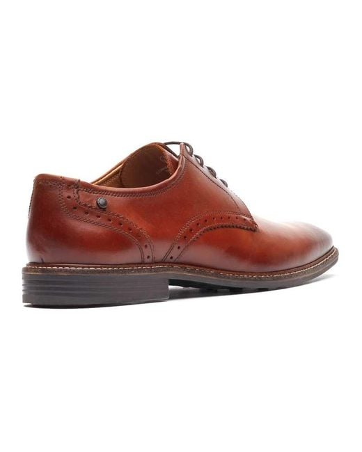 Base London Red Eton Lace Up Shoe for men