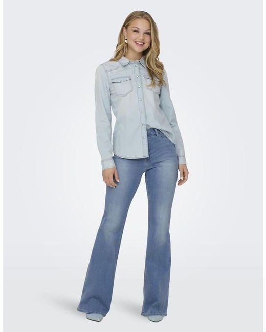 ONLY Blue Denim Shirt
