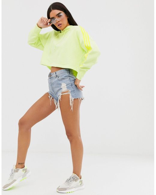 adidas adicolor cropped hoodie