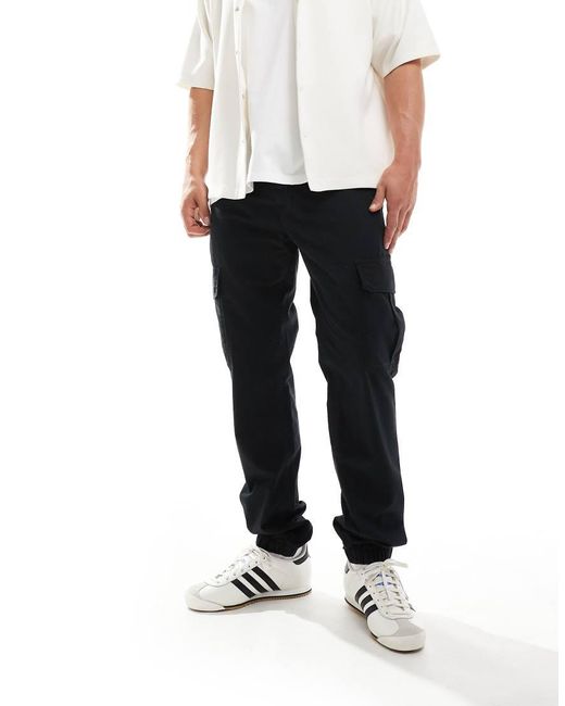 Tommy Hilfiger Black Ryan Ripstop Cargo Trousers for men