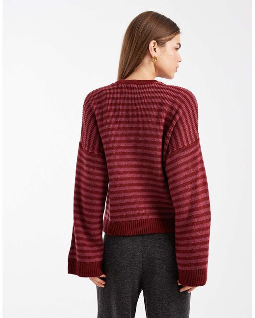 ASOS Red – gestreifter oversize-pullover