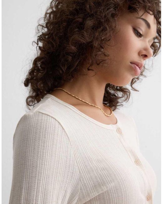 Intimissimi White Cardigan Sweet Pointelle