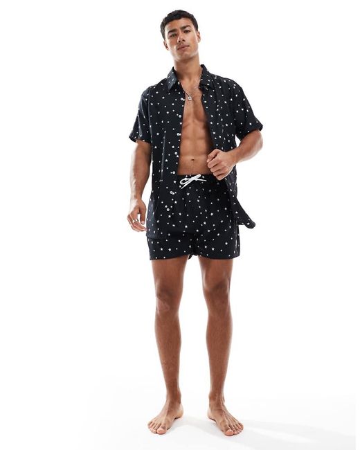 OOSC Blue Shining Star Swim Shorts for men