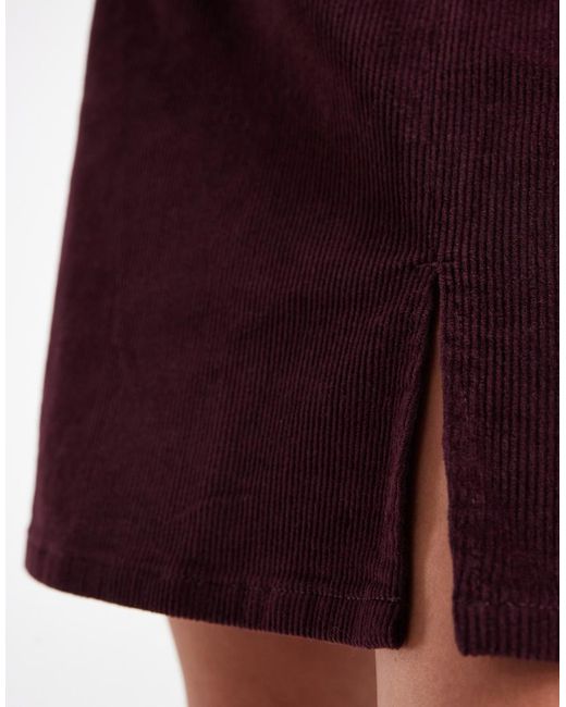 Vero Moda White Corduroy Notch Front Mini Skirt