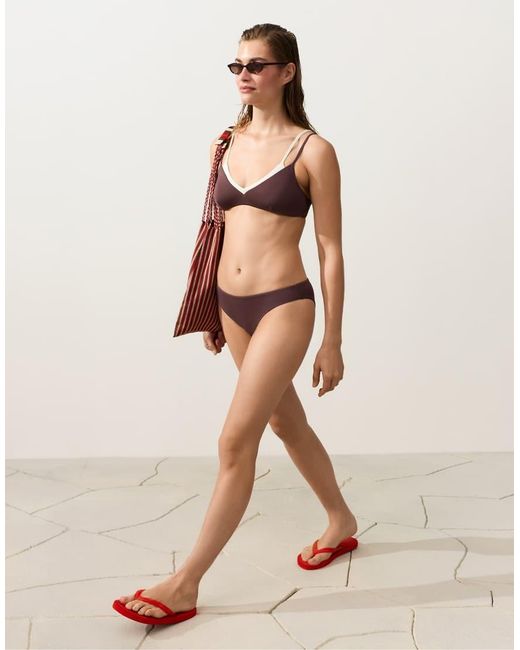 Oysho Black Double-Effect Bikini Top
