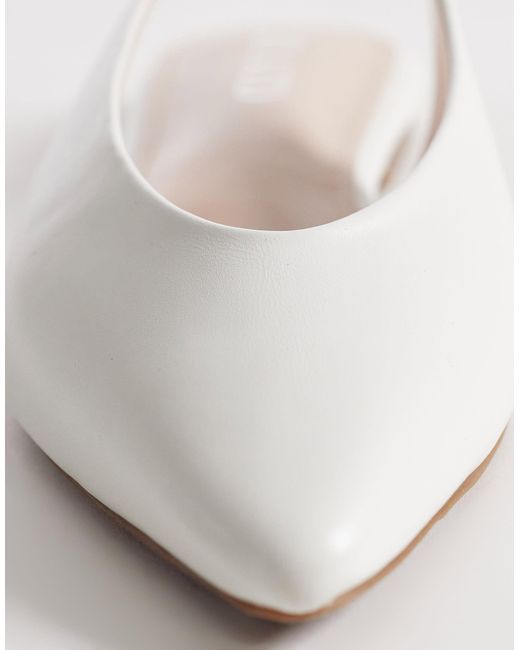 Raid White Piella Slingback Flats