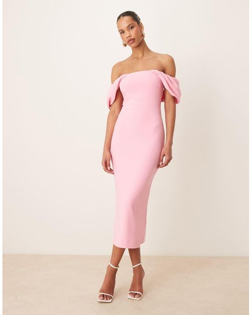 Forever New Pink Bubble Midaxi Dress