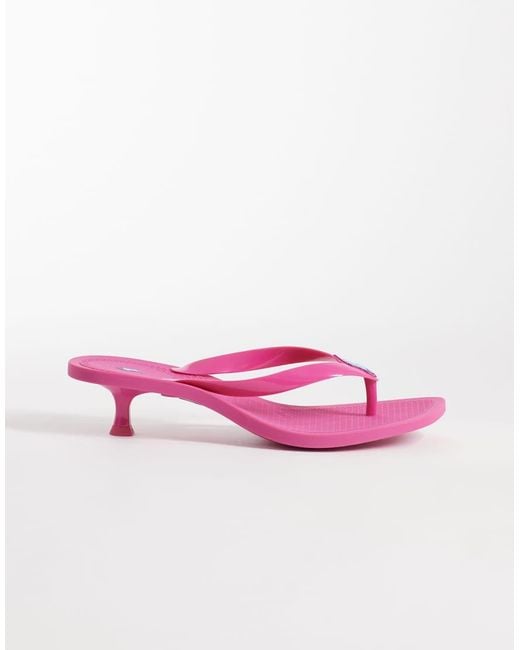 Polo Ralph Lauren Pink Polo Play Kitten Heel Thong Sandal
