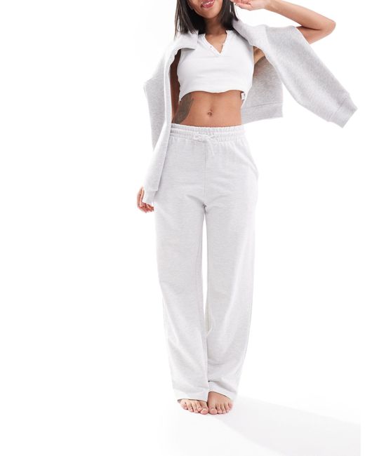 New Look White Wide Leg jogger