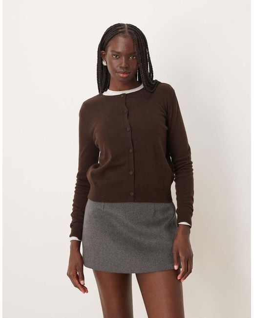 Mango Brown Lightweight Cardigan