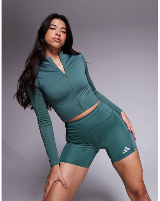 Adidas Originals Blue Adidas Running Adi365 legging 5"" Shorts