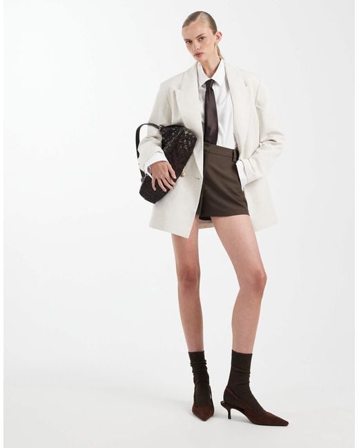 ASOS Brown Tailored Micro Short