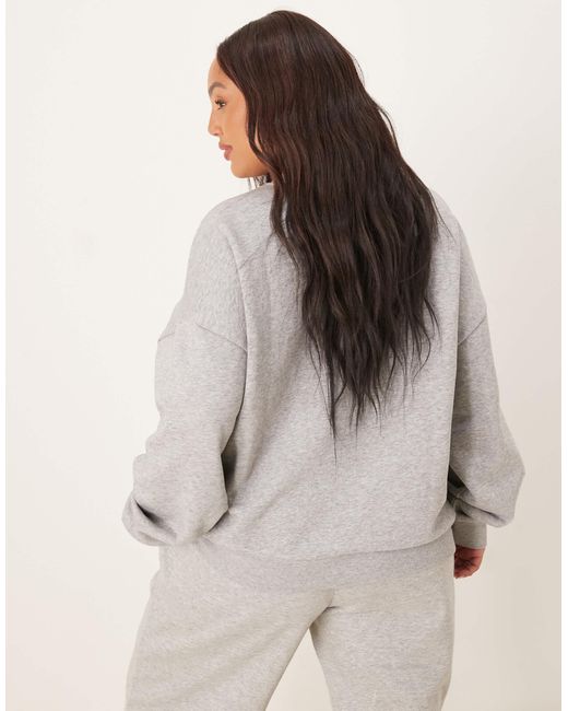 ASOS Gray Asos Design Curve Ultimate Oversized Brushback Sweatshirt