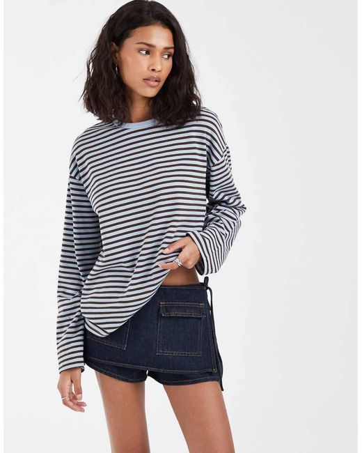 Pieces Blue Long Sleeve T-Shirt