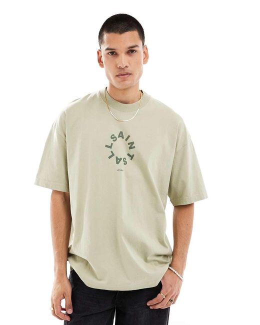 AllSaints Natural Tierra Oversized T-shirt for men