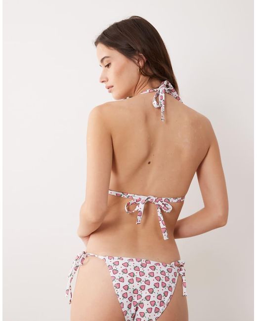 Peek & Beau Pink Apex Triangle Bikini Top