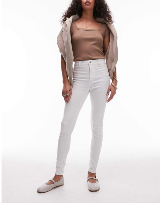 TOPSHOP White – joni – sehr eng geschnittene skinny-jeans