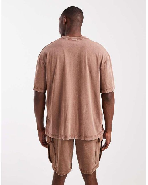 Camiseta Marrón Ultragrande De (Parte De Un Conjunto) Only & Sons de hombre de color Brown
