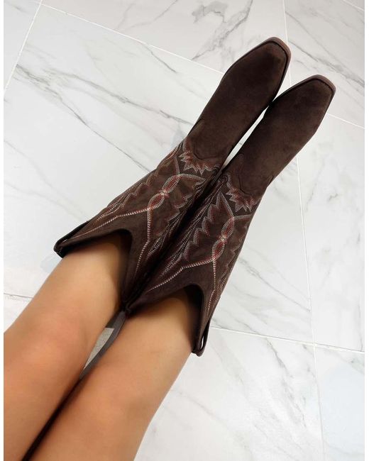 GIA STUDIOS Brown Cowboy Western Boots