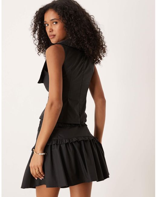 Sister Jane Black Ruffle Mini Skirt Co-ord