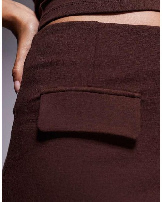 ASOS Mini Rok Van Ponté Met Zakdetail in het Purple
