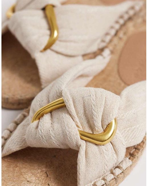 ASOS Natural Jade Knotted Espadrille Mules