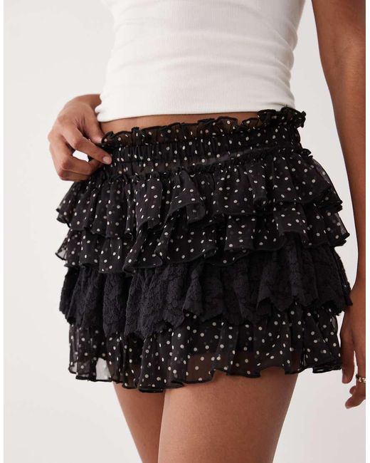 Miss Selfridge White Ruffled Bloomer Shorts