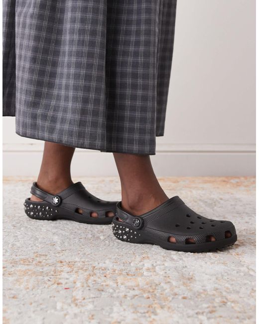 CROCSTM Gray Classic Studded Clog