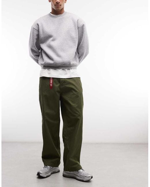 Alpha Industries White Cargo Trousers for men