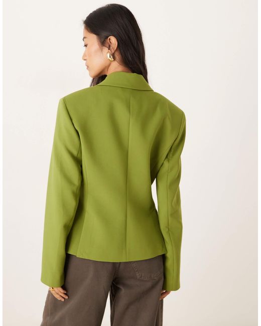 Blazer ajusté élégant ASOS en coloris Green