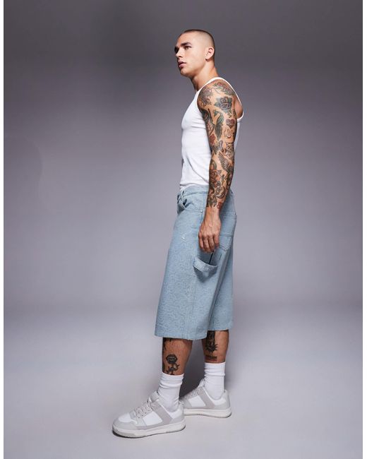 Short d'ensemble texturé à motif cœurs Sixth June pour homme en coloris Blue