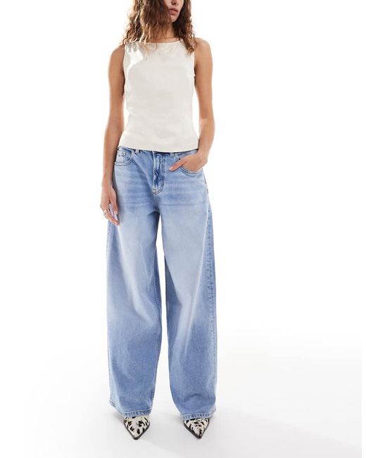 Vaqueros Azul Lavado De Corte Suelto Y Talle Medio Charlie De Tommy Hilfiger de color Blue